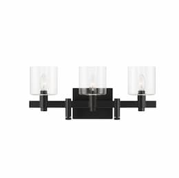 21-in 120W Decato Vanity, 3-Light, E12, 120V, Black