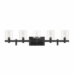 38-in 200W Decato Vanity, 5-Light, E12, 120V, Black