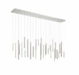 72-in 35W Santana LED Chandelier, 30-Light, 1200lm,120V, 3000K, Nickel