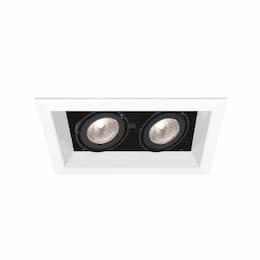 100W Recessed Light w/ Trim, 2-Light, GU10, 120V, White/Black