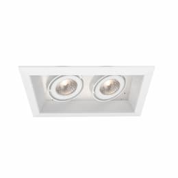 100W Recessed Light w/ Trim, 2-Light, GU10, 120V, White/White