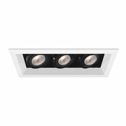 150W Recessed Light w/ Trim, 3-Light, GU10, 120V, White/Black