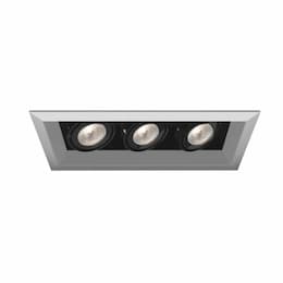 150W Recessed Light w/ Trim, 3-Light, GU10, 120V, Platinum/Black