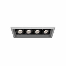 200W Recessed Light w/ Trim, Linear, 4-Light, GU10, 120V, PLAT/Black