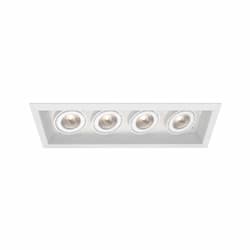 200W Recessed Light w/ Trim, Linear, 4-Light, GU10, 120V, White/White