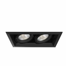 13-in 52W Recess Downlight, 2-Light, Flood, 120V, 5000 lm, 3000K, BLK