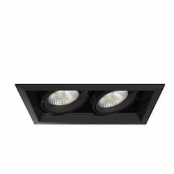 13-in 52W Recess Downlight, 2-Light, Wide, 120V, 5000 lm, 3000K, BLK