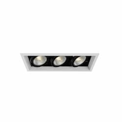 225W Recessed Light w/ Trim, 3-Light, PAR30, 120V, White/Black