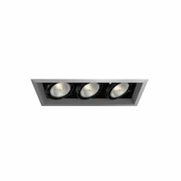 225W Recessed Light w/ Trim, 3-Light, PAR30, 120V, Platinum/Black