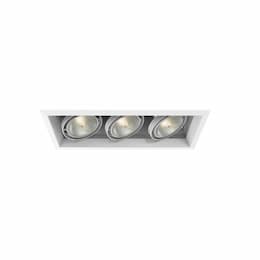 225W Recessed Light w/ Trim, 3-Light, PAR30, 120V, White/White