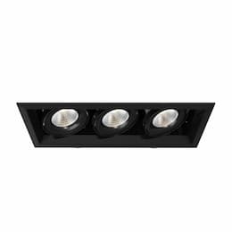 18-in 78W Recess Downlight, 3-Light, Wide, 120V, 7500 lm, 3000K, BLK