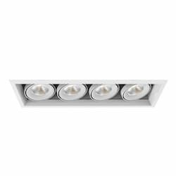 24-in 104W Recess Downlight, 4-Light, Flood, 120V, 10000 lm, 3000K, WH