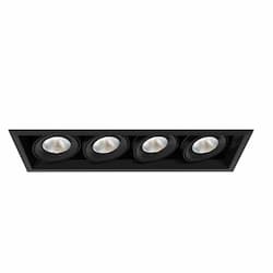 24-in 104W Recess Downlight, 4-Light, Wide, 120V, 10000 lm, 3000K, BLK