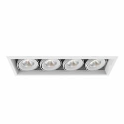 24-in 104W Recess Downlight, 4-Light, Flood, 120V, 10000 lm, 3500K, WH