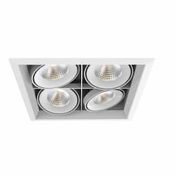 14-in 104W Recess Downlight, 4-Light, Flood, 120V, 10000 lm, 3000K, WH