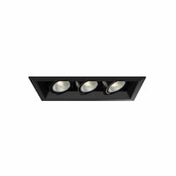 150W Recessed Light w/ Trim, 3-Light, PAR20, 120V, Black/Black