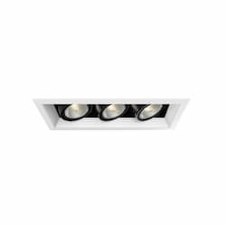 150W Recessed Light w/ Trim, 3-Light, PAR20, 120V, White/Black