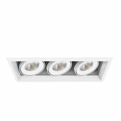 14-in 60W Recessed Downlight, 3-Light, Flood, 120V, 3870 lm, 3000K, WH