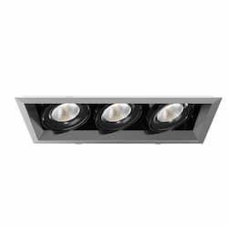 45W Recessed Light w/ Trim, 3-Light, 40°, 120V, 3000K, Platinum/Black