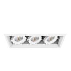 14-in 60W Recessed Downlight, 3-Light, Flood, 120V, 3870 lm, 3500K, WH