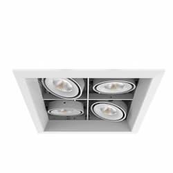 10-in 60W Recessed Downlight, 4-Light, Flood, 120V, 5156 lm, 3500K, WH