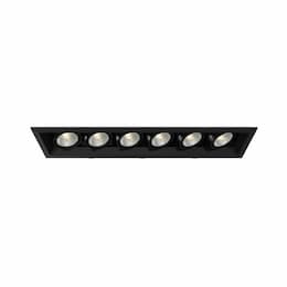 200W Recessed Light w/ Trim, Linear, 6-Light, PAR20, 120V, Black/Black