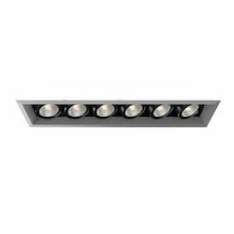 200W Recessed Light w/ Trim, Linear, 6-Light, PAR20, 120V, PLAT/Black