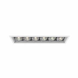 200W Recessed Light w/ Trim, Linear, 6-Light, PAR20, 120V, White/White