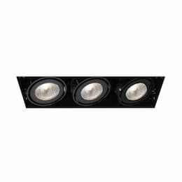 150W Recessed Light w/o Trim, 3-Light, GU10, 120V, Black