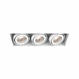 150W Recessed Light w/o Trim, 3-Light, GU10, 120V, White