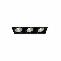 225W Recessed Light w/o Trim, 3-Light, PAR30, 120V, Black