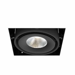 4-in 15W Recessed Downlight, 1-Light, Wide, 120V, 1290 lm, 3000K, BLK