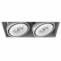 8-in 30W Recessed Downlight, 2-Light, Flood, 120V, 2580 lm, 3500K, WH