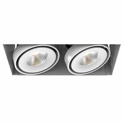 8-in 30W Recessed Downlight, 2-Light, Flood, 120V, 2580 lm, 4000K, WHT