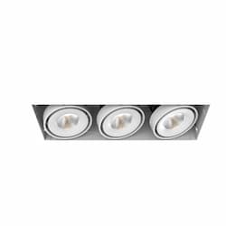 12-in 45W Recessed Downlight, 3-Light, Flood, 120V, 3870 lm, 3000K, WH