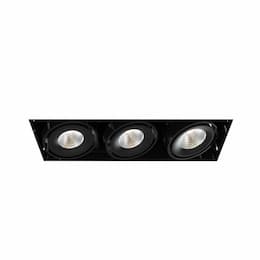 12-in 45W Recessed Downlight, 3-Light, Wide, 120V, 3870 lm, 3000K, BK