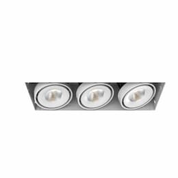 12-in 45W Recessed Downlight, 3-Light, Wide, 120V, 3870 lm, 3000K, WH