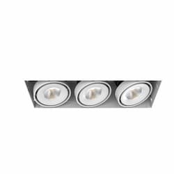 12-in 45W Recessed Downlight, 3-Light, Flood, 120V, 3870 lm, 4000K, WHT