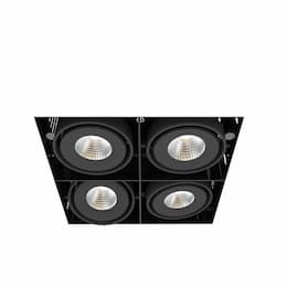 8-in 60W Recessed Downlight, 4-Light, Flood, 120V, 5160 lm, 3000K, BLK