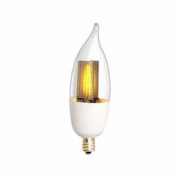 1W LED A9.5 Bulb, E12, 50 lm, 120V, 2200K, Clear