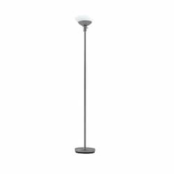 24W LED Torchiere Lamp, Acid Etched Glass, 120V, Brushed Nickel