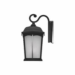 12.5W LED Wall Lantern, 1200 lm, 3000K, Black