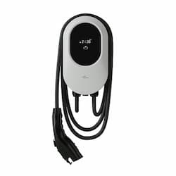 48A EV Charger, Hardwired, 208V-240V, White