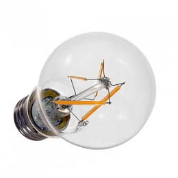 7W LED A19 Filament Bulb, Dimmable, E26, 800 lm, 120V, 2700K