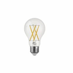 8.5W LED A19 Filament Bulb, Dimmable, E26, 800 lm, 120V, 5000K