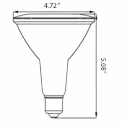 14W Dimmable LED BR38 Bulb, 2700K