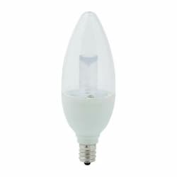 3W 5000K LED Dimmable Candelabra Lamp, Blunt Tip