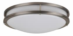 12" 4000K 18W Nickel Finish Modern LED Flush Mount