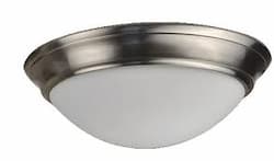 3000K 14W 11" Nickel Flush Mount Streamlined