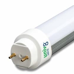 15W 4-ft Univ8 LED T8 LED Tube, 2100 lm, Hybrid, 6000K 